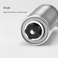 Stainless Home Portable Manual Coffee Grinder Hand Coffee Mill with Ceramic Burrs Adjustable Settings Portable Hand Crank Tools