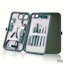 Professional 7-18 Piece Nail Care Kit Stainless Steel Manicure & Pedicure Set with Travel Case for On-the-Go Grooming