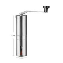 Stainless Home Portable Manual Coffee Grinder Hand Coffee Mill with Ceramic Burrs Adjustable Settings Portable Hand Crank Tools