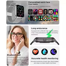 2025 Smart Watch Women 2.01" Full Touch Screen Heart Rate Tracker Bluetooth Call Waterproof Sport Smartwatch Men for Android IOS