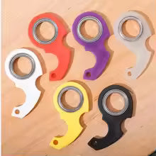 Hot Sale Funny Release fidget spinner Keychain Stress Relief Rotating Keyring Finger Flying Ring Relieve Anxiety Toy Gift