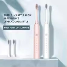 Sonic Electric Toothbrush 3 Brush Heads for Adults IPX7 Waterproof DuPont Brush Head USB Rechargeable High Frequency Cleaning