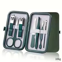 Professional 7-18 Piece Nail Care Kit Stainless Steel Manicure & Pedicure Set with Travel Case for On-the-Go Grooming