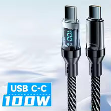 NNBILI 120W USB C and USB A charging cables with LED display screen, USB C=C-C，USB A=A-C,Xiaomi iPhone、 Samsung not compatible